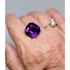 Stunning 16 Carat Deep Purple Brazilian Amethyst